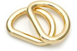 CRAFTMEMORE 6pcs D-Ring Findings Purse Belt Strap Loop Quality Finish Purse Making D Rings SCD1