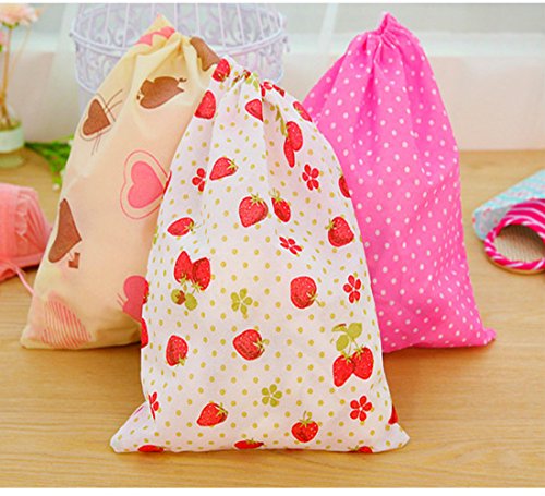 PRALB 15 Drawstring Portable Storage Shoe,Outdoor Travel Bag,Nylon Shoe Bags,5colors - Thumbnail 3