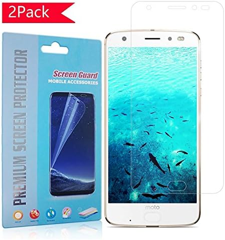 Scarer [2 Pack] MOTO Z2 Force Screen Protector [Non-Glass] [100% Full Coverage] [Anti-Bubble] [HD Ultra Clear] TPU Film for MOTO Z2 Force