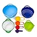HULLR 8-Piece Measuring Mixing Bowl Set, Colorful Stackable Bowls For Baking Cooking & More