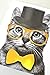 Gold Foil Art Print - Mr. Catsanova Nerdy Gentleman Cat with Gold Foil Bow and Glasses 8x10 inches