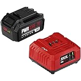 SKIL PWR CORE 20 20V Battery and Charger Starter Kit Including 4.0 Ah Battery and Standard Charger-CB5196B-11