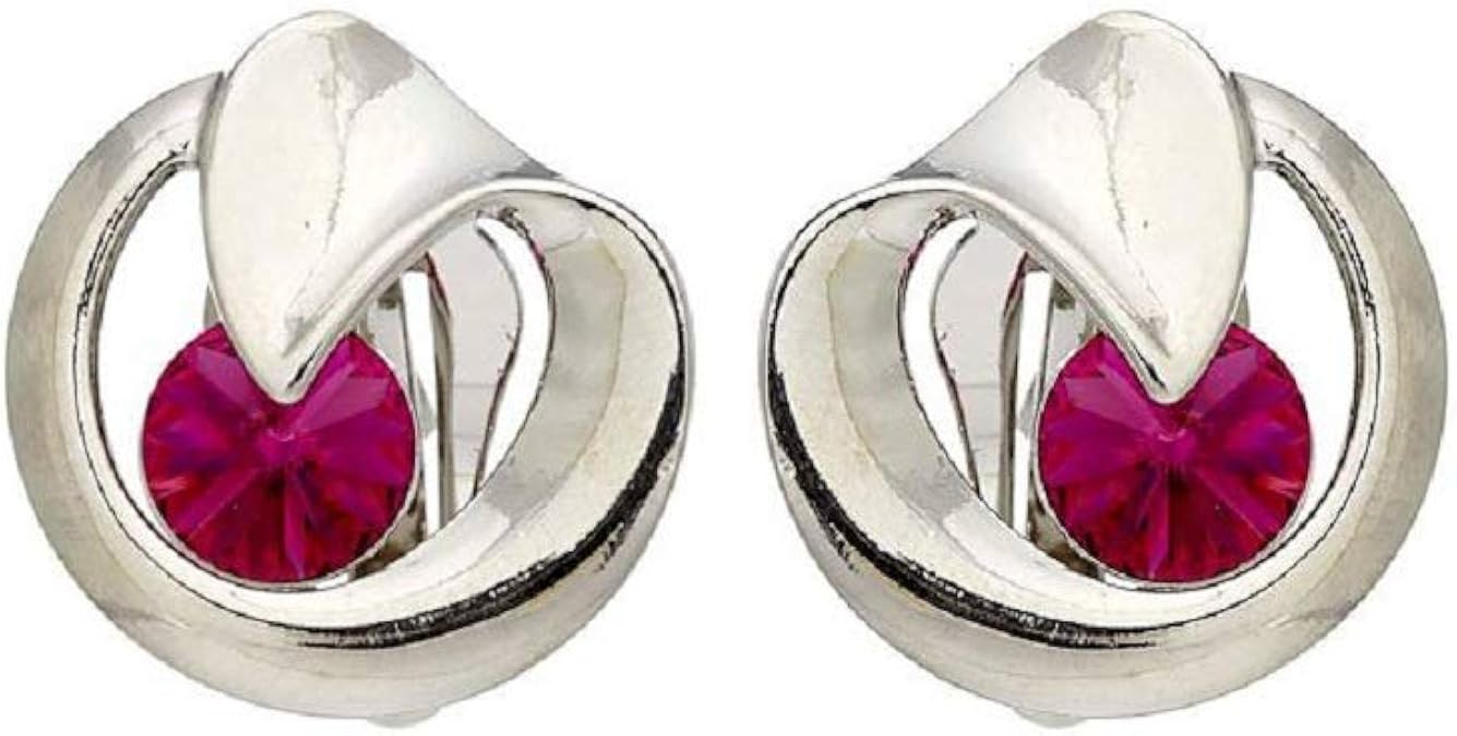Ohrclips Ohrschmuck Swarovski Elements Fuchsia Pink Amazon.de Schmuck