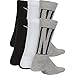Nike Kids' Everyday Cushion Crew Socks (6 Pairs), Black/White/Grey, Medium