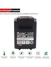 TenMore DCB205 20V 5.0Ah 6.0ah Batería de repuesto para DeWalt Max XR DCB200 DCB204 DCD DCG DCF DCS DCK DCL Herramientas de alimentación