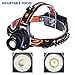 CVLIFE Zoomable Headlamp 3 Modes Headflashlight with Rechargeable Batteries AC Charger and USB Cable