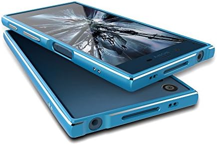 Szjay Ultra Thin Deluxe Metal Aluminum Alloy Frame Bumper Case Cover for Sony Xperia XZ (Sky Blue)