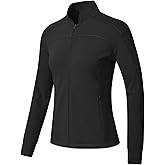 BGOWATU Women's Workout Jacket Lightweight Zip up Running Athletic Jackets with Thumb Holes