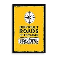 Framed Canvas Wall Art Motivational Words Canvas Prints Home Artwork Decoration for Living Room,Bedroom - 16x24 inches