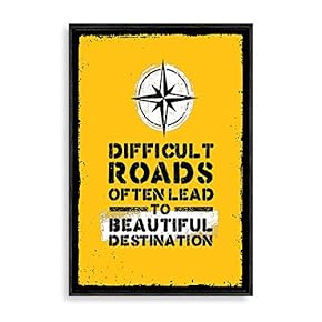 signwin Framed Canvas Wall Art Motivational Words Canvas...