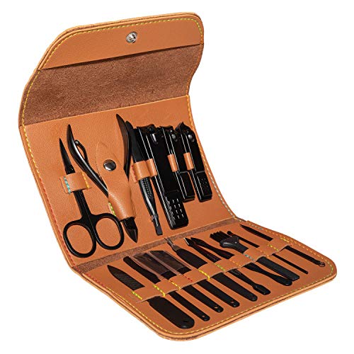 Manicure Set,MUIIGOOD Nail Clippers Tool Nail Care Kit Professional Travel Grooming Kit Gift For Women Men Friends Parents Birthday,Anniversary(16 pcs)