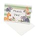 Adorox (144 Pcs. Pack (48 Invites + 48 Boxes + 48 Thank you cards)) Born To Be Wild Adorable Jungle Safari Zoo Theme Baby Shower Favor Candy Treat Box Thank You Cards Cute Birthday Decoration