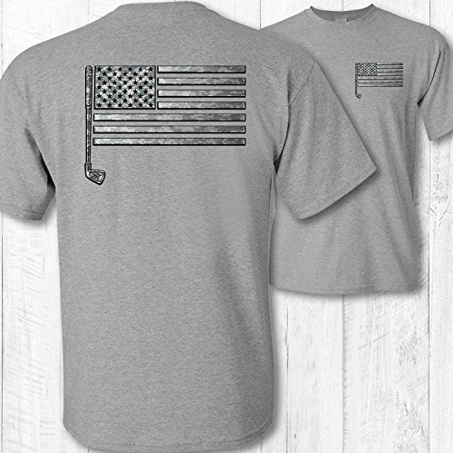 Men's American Flag Golf Shirt - Thumbnail 2