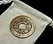 1769-1860 Authentic Japanese Cast Bronze Antique Coin in Pouch - SHOGUNATE 4 Mon 11 Waves - SHOGUN WARRIOR COIN FROM JAPAN