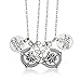 Udobuy® 2 Pcs Silver Mother & Daughter No Matter Where Compass Necklaces Set heart Mother Daughter Necklace Set for Mother's day gifts