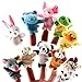 zorvo Soft Plush Animal Finger Puppet Set (10 Piece)