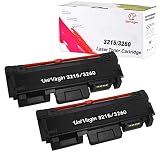 Compatible 3215 3260 106R02777 Toner Cartridge Replacement for Xerox 106R02777 Phaser 3260 3260DI 3260DNI WorkCentre 3215NI 3225 3225DNI Black Toner Cartridge High Yield by UniVirgin -2PK x Black