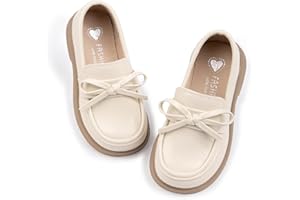 ohsofy Girls Slip-On Loafers Comfort Dress Shoes Oxford School Uniform Flats Non-Slip Sole Casual Wedding Party (Toddler/Little Kid)