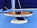 Hampton Nautical Wooden Bermuda Sloop Dark Blue Model Sailboat Decoration 17