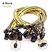 LEBOO [8PCS-6 PIN PCIe Express to PCIe 8 (6+2) PIN(27.5 Inch) New18AWG 6pin to 8pin Male to Male Cable for GPU/PSU Breakout Board,GPU Open Rig Mining Ethereum ETH Devices(with 6 Nylon Cable Ties)
