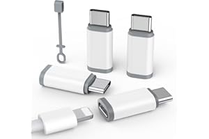 MARSNO 4 Pack Lightning to USB C Adapter for iPhone 15/16/17 Pro Max/Plus,Samsung S24/S25,Google Pixel, Nintendo Switch, USB Type C to Lightning Cable Connector for iPhone 16/15 Charger, Not for Headphone