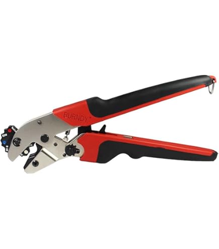 Burndy MRE10-22NV Crimping Tool - Ergonomic Ratchet For Nylon & Vinyl Terminals 10-22 AWG