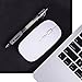 HDE Ultra-Thin Wireless Mouse 2.4GHZ Ergonomic Candy Colored Optical Mouse with USB Nano Receiver and Adjustable DPI Switch (White)