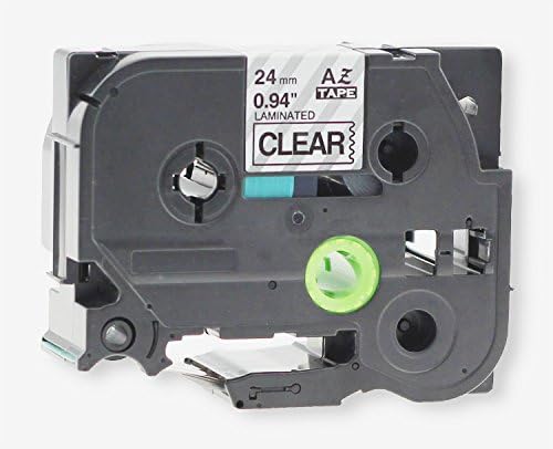 1PK Onirii Compatible Brother p touch TZ251 TZe251 label Tape 24MM Wide x 8m Length 0.94"1Inch Black on Clear