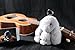 YISEVEN Stuffed Bunny Keychain Toy - Soft and Fuzzy Large Stitch Plush Rabbit Fur Key Chain - Cute Fluffy Bunnies Floppy Furry Animal Doll Gift for Girl Women Purse Bag Car Charm - White