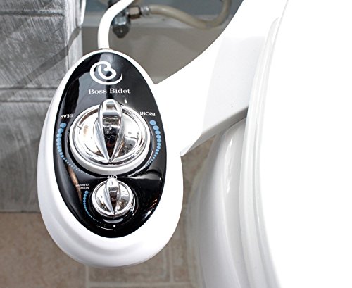 Boss Bidet Toilet Attachment | Cleans Your Tushy | Dual Nozzle | 30 Day Guarantee | Self Cleaning Feature | Sprayer - Black & White