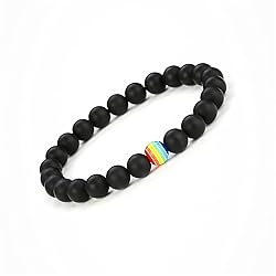 LGBT Natural Stone Bead Stretchy String Lesbian Gay