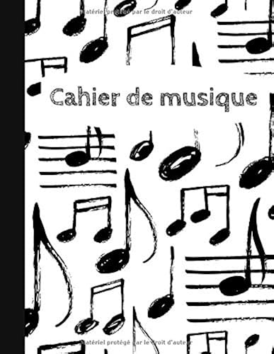 Download Cahier de musique: Carnet de partitions - Papier manuscrit - 12 portées par page - 108 pages - Grand format - Couverture moderne PDF