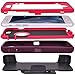 MAXCURY Hybrid Rubber Plastic Impact Defender Rugged Hard Case with Built-in Screen Protector and Belt Clip Holster Compatible for iPhone 6 and iPhone 6s Case (Wine/Fuchsia & Clip)