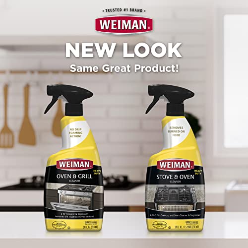 Weiman Heavy Duty Stove and Oven Cleaner and Degreaser for Glass