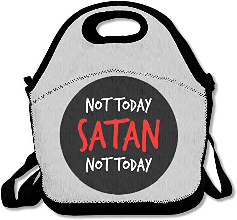 Not Today Satan Not Today Black RedLunch Bag For Men Lunch Bag Lunch Box Food Bag Cute