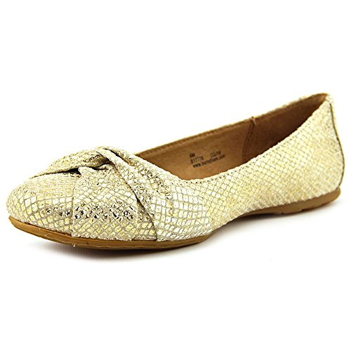 Born Womens Lilly Flat,White Gold Snake Metallic,8.5 M US