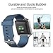SKYLET Compatible with Fitbit Blaze Bands for Men Women, 3 Pack Soft Sport Silicone Replacement Sport Wristband with Stainless Steel Frame Compatible with Fitbit Blaze Bracelet