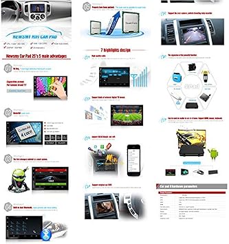 Newsmy Stable 7 Android 4 4 Capacitive Screen Universal 4 Core In Dash Hd Touch Screen Car Double Din Gps Navigation Stereo Rds Af Ta Radio Support Sd Usb Dual Bluetooth 3 4g Wifi Exeternal Tv 1080p Dvr With Microphone And Car Recorder Camera