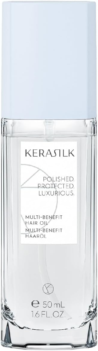 Kerasilk Multi-Benefit Hair Oil 50ml Shine Smoothness Heat Protect Frizz Vegan