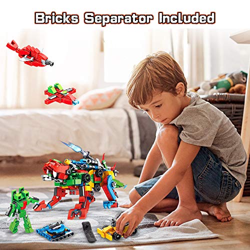 VATOS STEM Building Toys - 630 PCS Alphabets Beast Creative Building Bricks | 27-in-1 Learning Educational Construction Toys for Boys Girls Age 6 7 8 9 10 11 12 Years Old -Gift