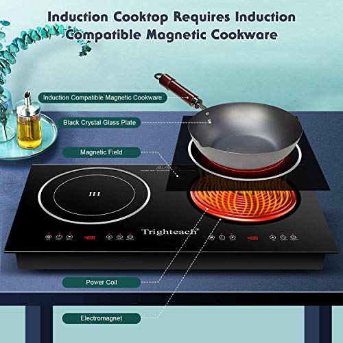 Trighteach Portable Induction Cooktop(Double Countertop Burner) Total