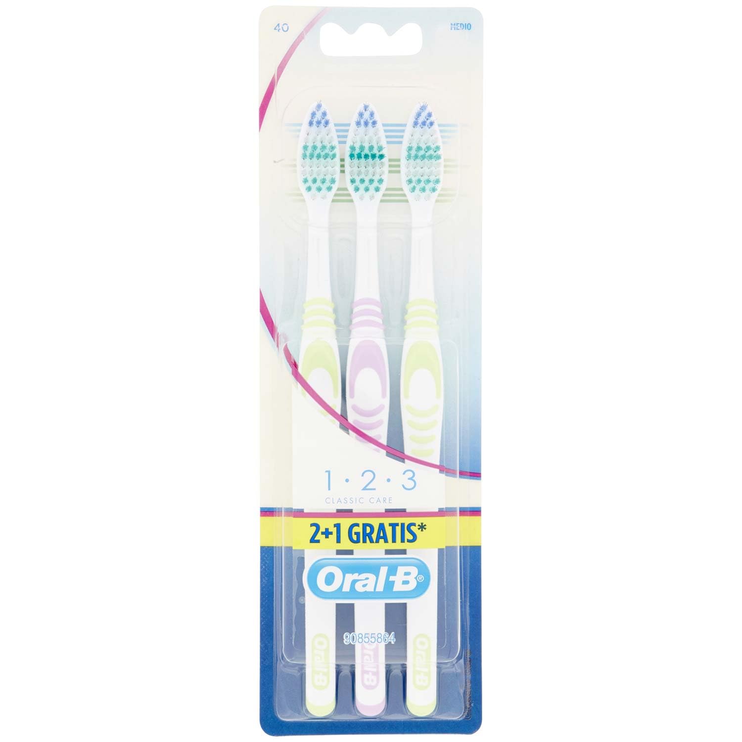 Oral-B Manual Toothbrush Medium, 3 pieces