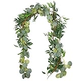 Outgeek 6.5' Long Artificial Eucalyptus and Willow Leaves Hanging Greenery Garland Artificial Vine Wedding Decorations Indoor Outdoor