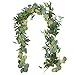 Outgeek 6.5' Long Artificial Eucalyptus and Willow Leaves Hanging Greenery Garland Artificial Vine Wedding Decorations Indoor Outdoor