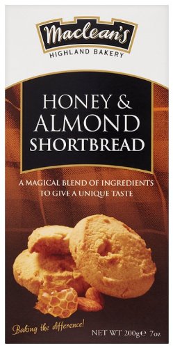 Maclean's Highland Bakery Honey and Almond Shortbread 200 g (Pack of 1)