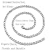 Figaro Chain Necklace Stainless Steel Real Gold Plated Chains for Men Women Jewelry Gift for Men Women