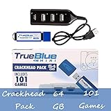 FenglinTech True Blue Mini Crackhead Pack for Playstation Classic - 64G - 101 Games