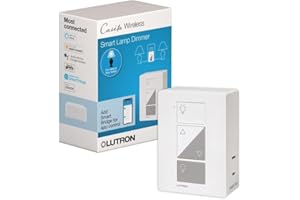 Lutron Caseta Plug-In Smart Lamp Dimmer Switch (Lutron Hub Required), Smart Light Switch Dimmer for Floor & Table Lamps, LED Lights, White (PD-3PCL-WH)