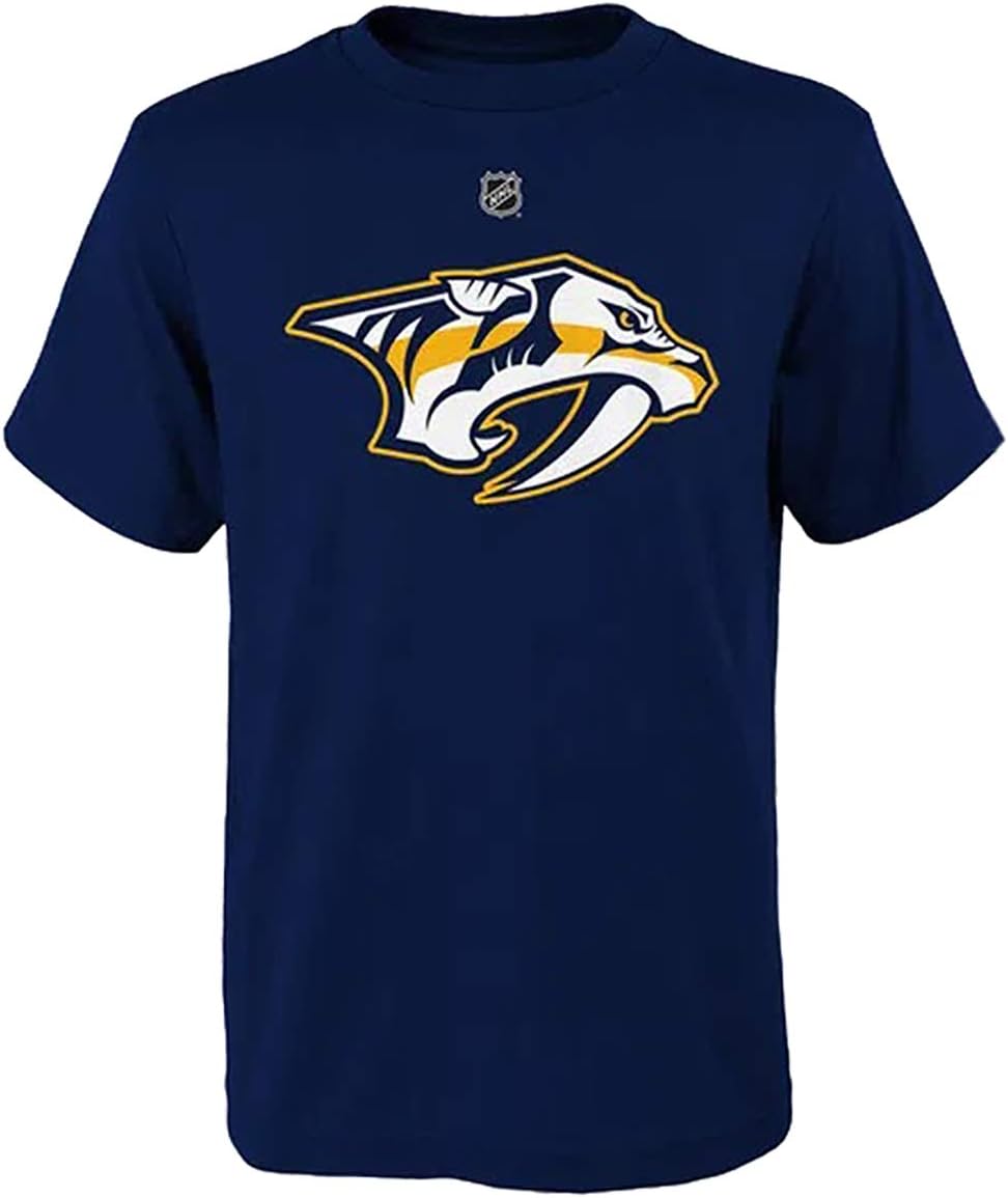 Outerstuff NHL Youth Team Color Player Name and Number Jersey T-Shirt : Clothing