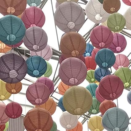 Amazon Co Jp Hisayoki Diy手作りランタンラウンドペーパーランタン 提灯紙ランプシェード赤 和紙提灯 無地 ランプシェード七夕 飾り用 紙提灯 丸型 お祭り パーティー イベント 装飾に 紙ちょうちん 直径cm ホーム キッチン